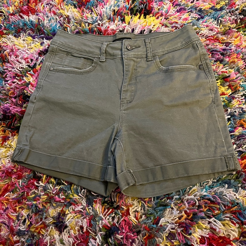Sage green shorts